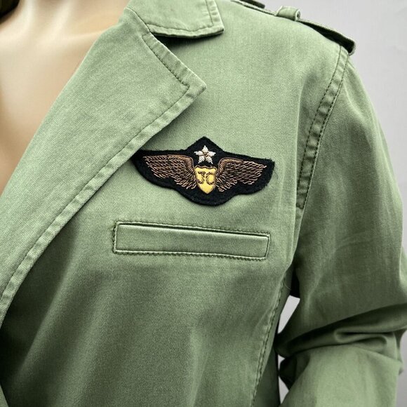 Cabi Womens Military Blazer Jacket Olive Green Double-Breasted Patch Size M #326 - Picture 3 of 12